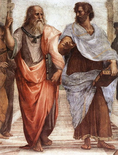 Detail from School of Athens – Plato and Aristotle